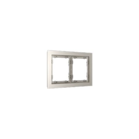 Рамка стеклянная Voltum S70 на 2 поста, (кашемир, стекло)