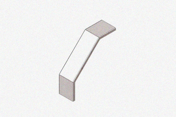 Крышка лотка замкового КЛСЗ 400х85-90 УХЛ1 для поворота трассы вниз на 90, горячее цинкование, S1,5