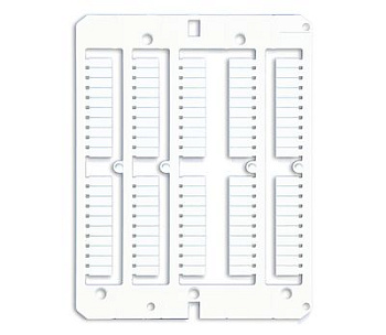 Маркировка для клемм ДКС, жесткая, 4х10мм. Период 4мм. Белая DKC