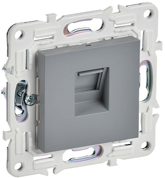 SKANDY Розетка телефонная RJ11 SK-P01Gr серый IEK