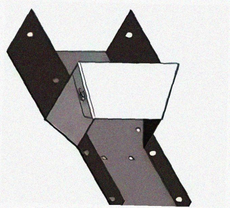 Лоток переходной замковый ЛПЗ 300х50-300х80 УХЛ1, горячее цинкование, S1,5