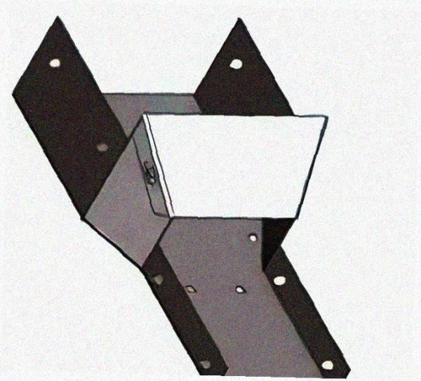 Лоток переходной замковый ЛПЗ 300х50-300х80 УХЛ1, горячее цинкование, S1,5