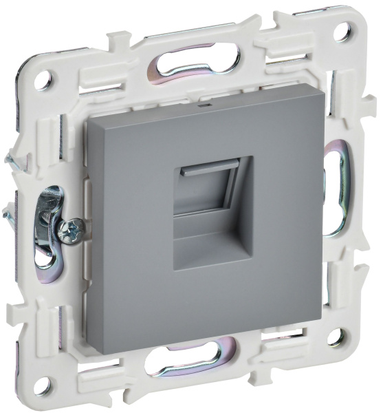 SKANDY Розетка телефонная RJ11 SK-P01Gr серый IEK SKANDY Розетка телефонная RJ11 SK-P01Gr серый IEK