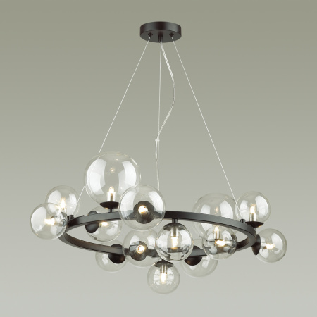 Люстра G9 14*40W TOVI черный/прозрачный ODEON LIGHT Люстра G9 14*40W TOVI черный/прозрачный ODEON LIGHT