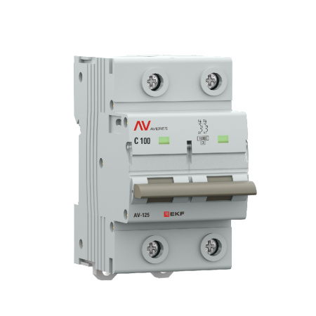 Выключатель автоматический ВА МОД AV-125 2П 100A C 10кА AVERES EKF