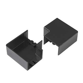 Поворот на 90 градусов 20х10 черный (4 шт/комп) Промрукав