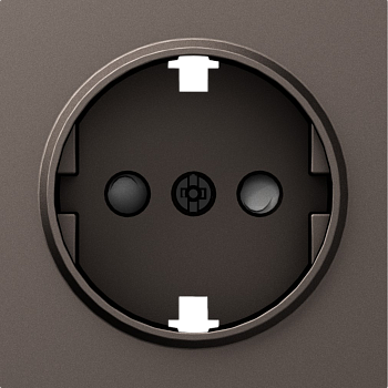 Donel A07 мокко накладка для розетки Schuko с заземлением, со шторками 16A 250 В~,серия DB