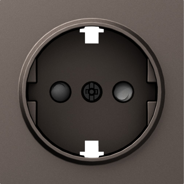 Donel A07 мокко накладка для розетки Schuko с заземлением, со шторками 16A 250 В~,серия DB