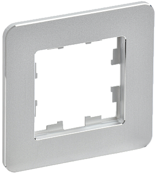 BRITE Рамка 1-мест. РУ-1-1-Бр металл алюм. RE IEK