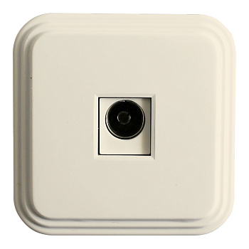 Розетка телевизионная 1-местная STEKKER, PST00-20-20 (ТР-01-БЖ), 75 Ом, 5-862МГц, слоновая кость Розетка телевизионная 1-местная STEKKER, PST00-20-20 (ТР-01-БЖ), 75 Ом, 5-862МГц, слоновая кость