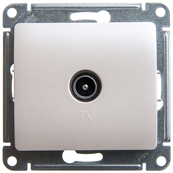 GLOSSA  Механизм розетки без лицевой панели СУ TV АНТЕННА коннектор . перламутр IP20 Schneider Electric