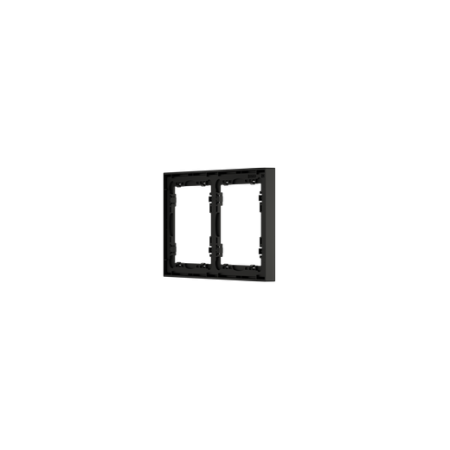 Рамка пластиковая Voltum S70 на 2 поста, (черный матовый)