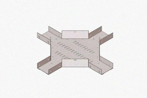 Лоток крестообразный замковый глухой КМЗГ 200х200 УТ1,5, горячее цинкование, S1,5