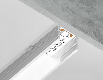 Алюминиевый профиль накладной GP1750WH белый/матовый рассеиватель 2000*15.7*12, 2 заглушки, 4 крепления в комплекте (для ленты до 12мм) Ambrella Light