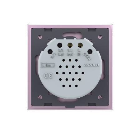 Сенсорный выключатель 1 клавиша 1 пост Розовый Livolo