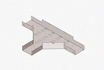 Лоток тройниковый замковый перфорированный ОТЗ 400х80 УТ1,5, горячее цинкование S1,0