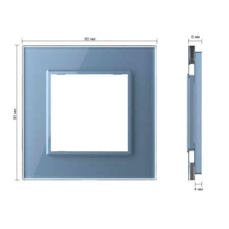 Рамка для розетки Синяя Livolo