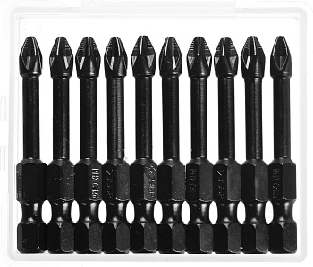 Ударные биты PH2, 50 мм, 10 шт ЗУБР