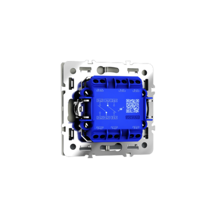 Проходной переключатель встраиваемый Voltum S70 двухклавишный с подсветкой 10А, (сталь)