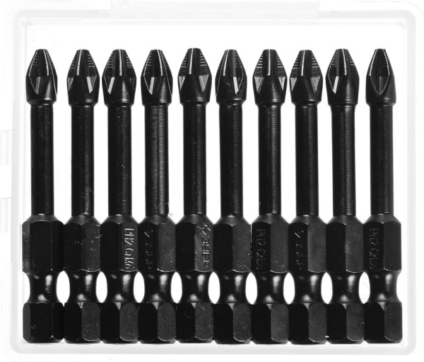 Ударные биты PH2, 50 мм, 10 шт ЗУБР