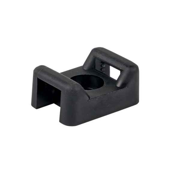 Площадка под хомуты (22x16) с монтажным отверстием М4 чёрная (100шт) PROxima EKF