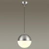 Подвес E27 1*40W PINGA мат.никель/металл/белый/стекло B ODEON LIGHT