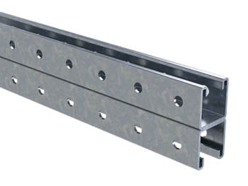 Двойной С-образный профиль 41х41, L1100, 2,5 мм, нержавеющая сталь AISI 304 DKC