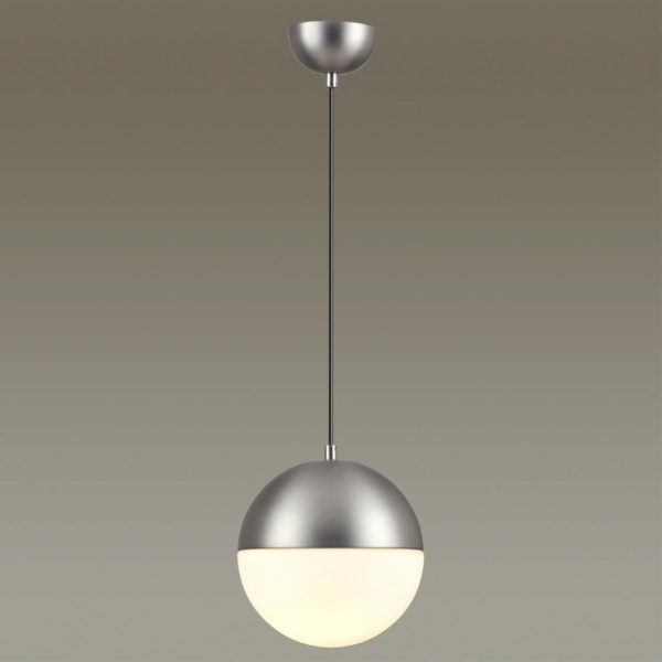 Подвес E27 1*40W PINGA мат.никель/металл/белый/стекло B ODEON LIGHT