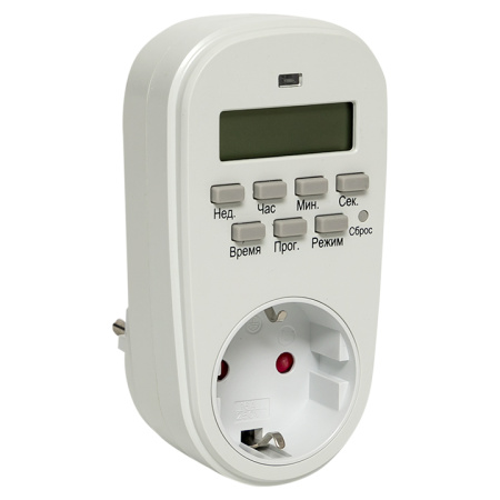 Розеточный электронный таймер SAT-20p 16A недельный PROxima EKF