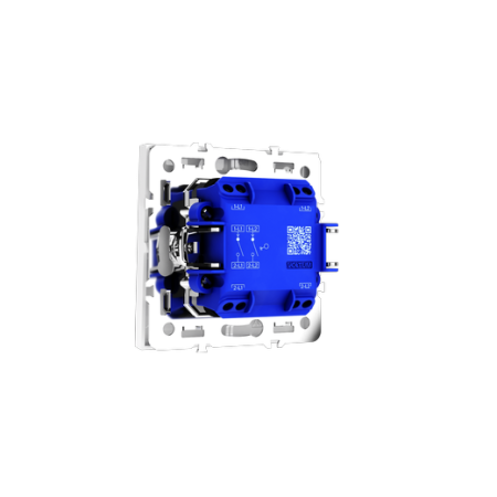 Выключатель встраиваемый Voltum S70 двухклавишный 10А, (белый глянцевый)