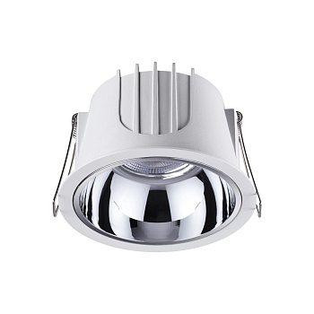 Св-к встр.св/д IP20 LED 4000К 20W 100-265V KNOF белый/хром NOVOTECH
