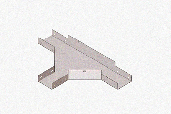 Лоток тройниковый замковый перфорированный ОТЗ 100х110 УХЛ1, горячее цинкование, S1,0