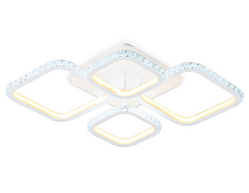 Светильник потолочный светодиодный с пультом FA9541/2+2 WH белый 108W 6400K/3000K 670*500*110 (ПДУ РАДИО 2.4G) Ambrella Light