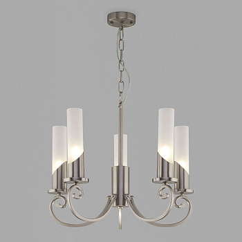Классическая подвесная люстра 5*E14 60Вт никель IP20 Banci (60117/5 никель) Eurosvet