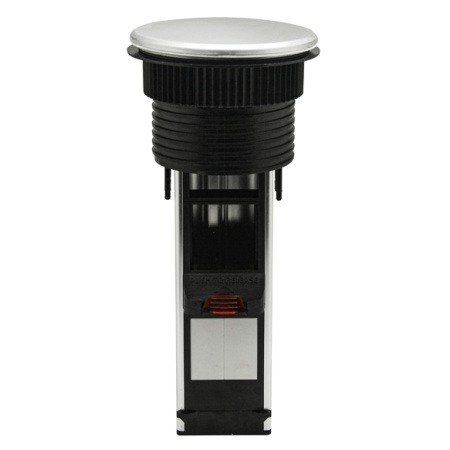 Donel Настольный встраиваемый выдвижной розеточный блок Vertical 6 мод. (3 мод. 45х45), алюминий