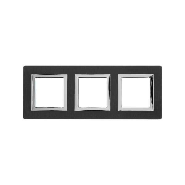 Рамка из алюминия, "Avanti", черная, 3 поста (6 мод.) DKC