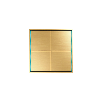 Donel Сенсорный кнопочный модуль KNX, 4/8 группы, глянцевое золото. Серия устройств: DKNX