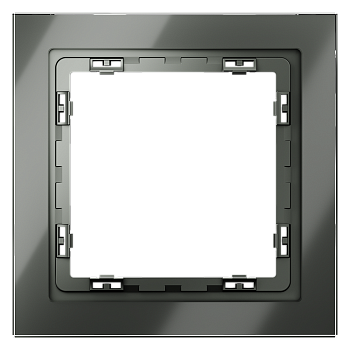 Рамка стеклянная Voltum S70 на 1 пост, (титан, стекло)