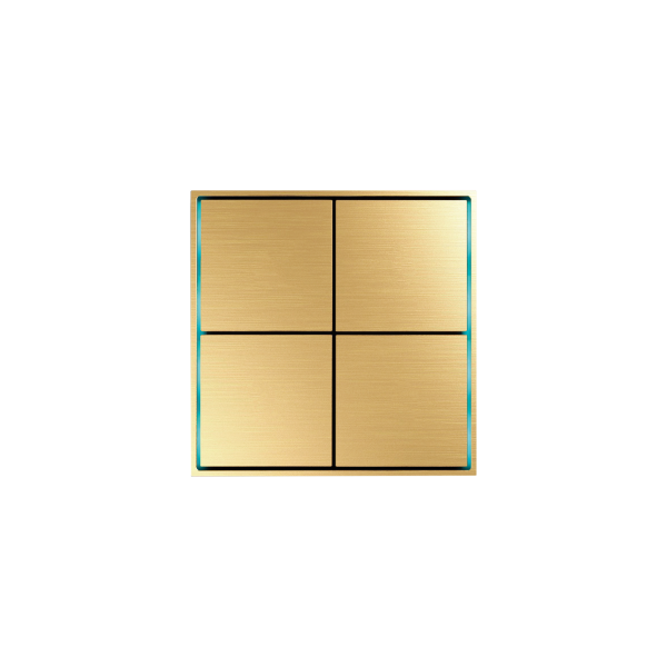 Donel Сенсорный кнопочный модуль KNX, 4/8 группы, глянцевое золото. Серия устройств: DKNX