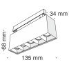 Светильник трековый 11Вт 3000K Черный IP20 Points TR014-2-10W3K-B Technical
