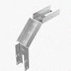 Лоток перфорированный КС 300х50-90 УТ1,5 для поворота трассы вниз на 90, оцинкованный лист S1,0