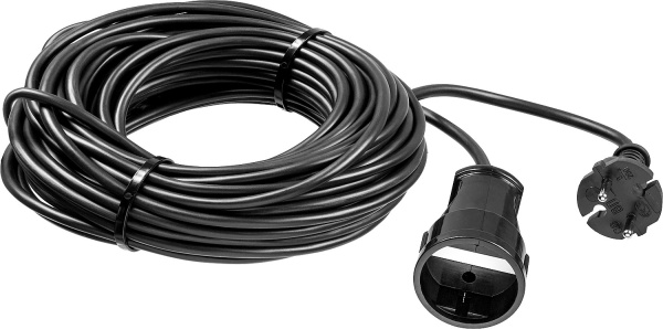 Силовой удлинитель-шнур ПВС 2x0.75 20м 2200Вт, ПВС 207-Ш ЗУБР