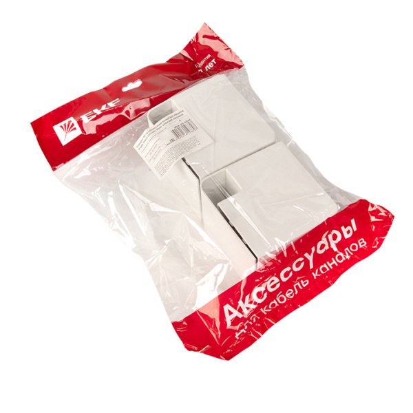 Поворот 90 гр, (60х60) (4 шт) белый EKF-Plast