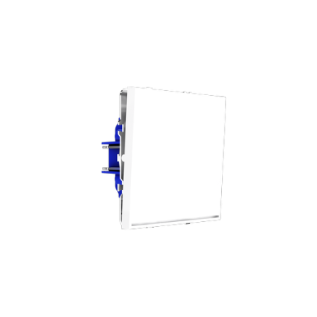 Проходной переключатель встраиваемый Voltum S70 одноклавишный с подсветкой 10А, (белый глянцевый)