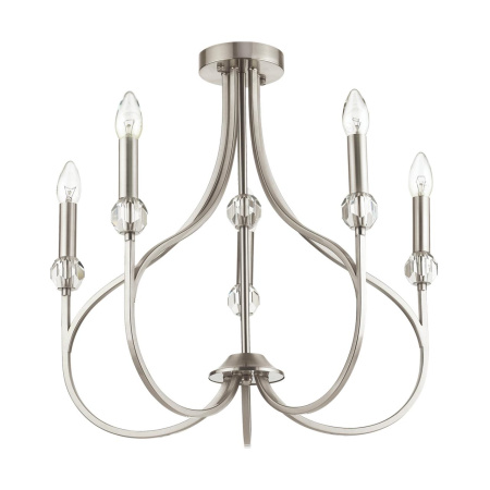 Люстра потолочная E14 5*60W 220V MACKENZIE никель LUMION