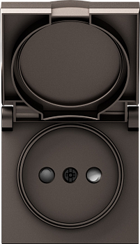 Donel A07 мокко накладка для розетки без заземления, с крышкой, 16A 250 В~, серия DB