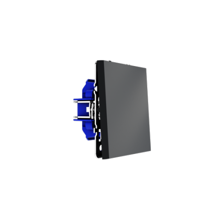 Выключатель с самовозвратом встраиваемый Voltum S70 одноклавишный 10А, (графит)