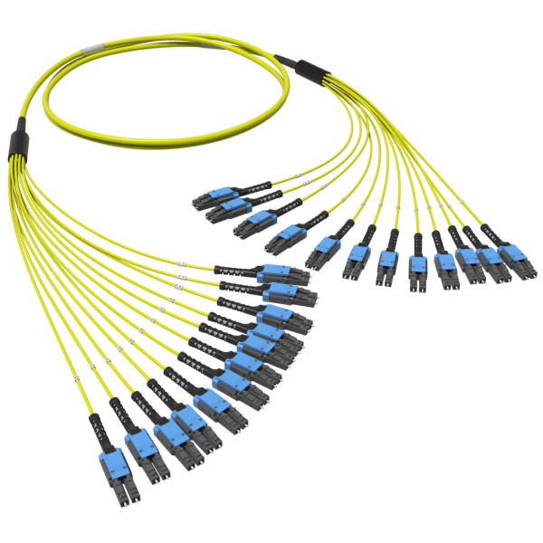 Оптическая разветвительная сборка 24ОВ 9/125 OS2, 12хLC-UPC Duplex Uniboot/12хLC-UPC Duplex Uniboot, 10м DKC