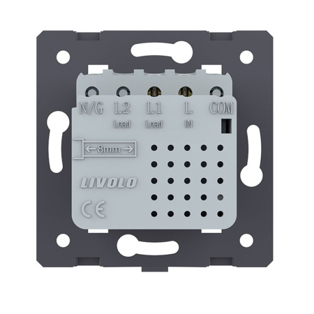 Одноклавишный сенсорный выключатель Module, цвет зеленый (механизм) Livolo