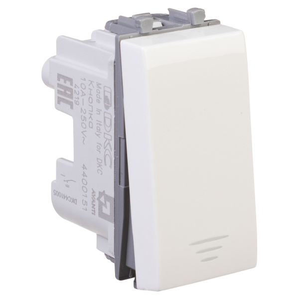 Кнопка модульная, "Avanti", "Белое облако", 1 модуль DKC